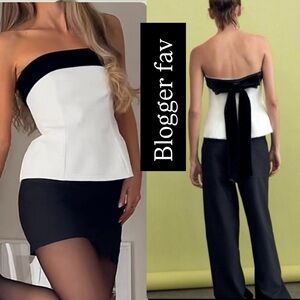 TREND Zara NWT  bow Strapless holiday Top size M
🚨FIRM PRICE NO DISCOUNT